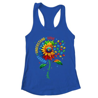 Autism Awareness Sunflower Men Women Kids Autism Sunflower Shirt & Tank Top | teecentury