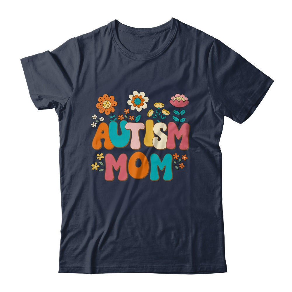 Autism Mom Mama Vintage Groovy Autism Awareness Day Women Shirt & Tank Top | teecentury