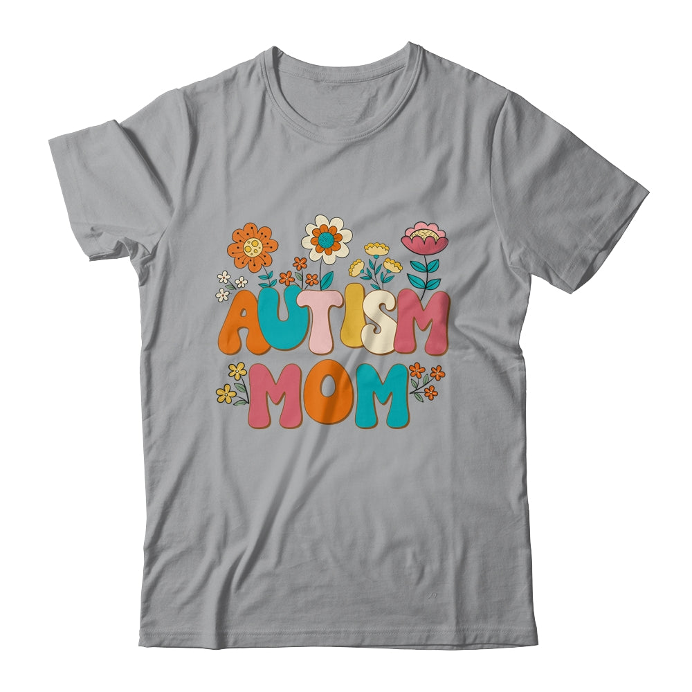 Autism Mom Mama Vintage Groovy Autism Awareness Day Women Shirt & Tank Top | teecentury