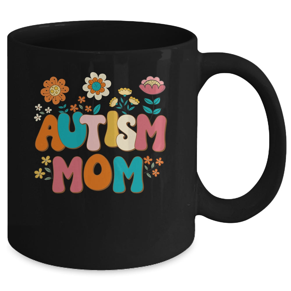 Autism Mom Mama Vintage Groovy Autism Awareness Day Women Mug | teecentury