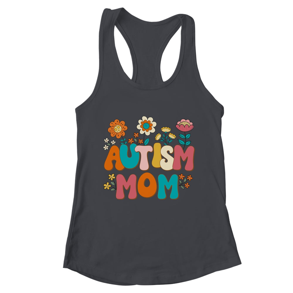 Autism Mom Mama Vintage Groovy Autism Awareness Day Women Shirt & Tank Top | teecentury