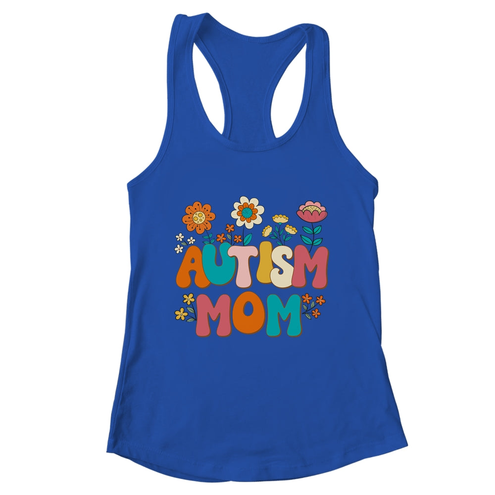 Autism Mom Mama Vintage Groovy Autism Awareness Day Women Shirt & Tank Top | teecentury