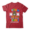Autism Mom Raising Hero Groovy Messy Bun Autism Awareness Shirt & Tank Top | teecentury