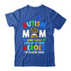 Autism Mom Raising Hero Groovy Messy Bun Autism Awareness Shirt & Tank Top | teecentury