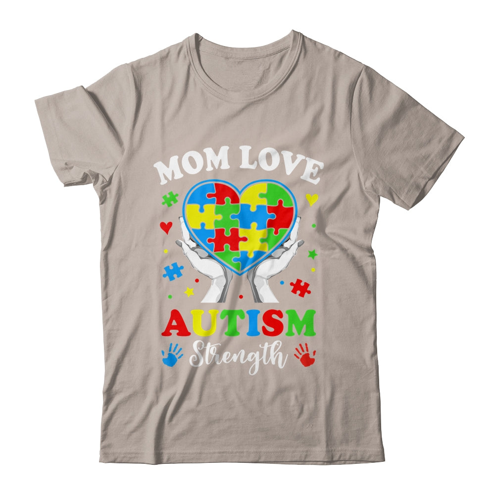 Autism Mom Strength Autism Awareness Support Love Design Shirt & Tank Top | teecentury