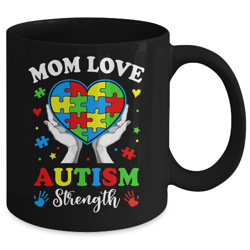 Autism Mom Strength Autism Awareness Support Love Design Mug | teecentury