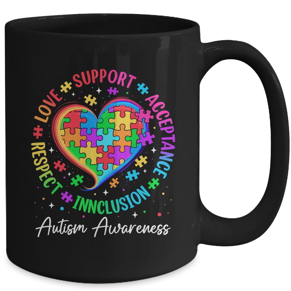 Autism Respect Love Inclusion Acceptance Awareness Support Mug | teecentury
