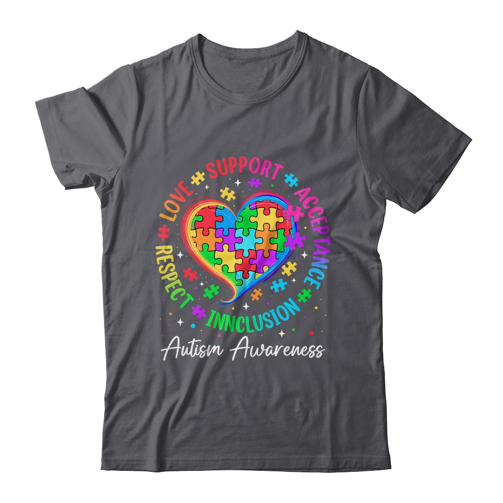 Autism Respect Love Inclusion Acceptance Awareness Support Shirt & Tank Top | teecentury