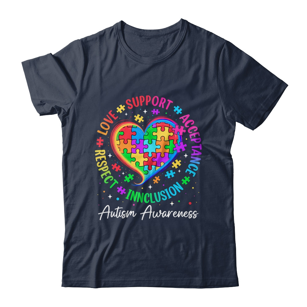 Autism Respect Love Inclusion Acceptance Awareness Support Shirt & Tank Top | teecentury