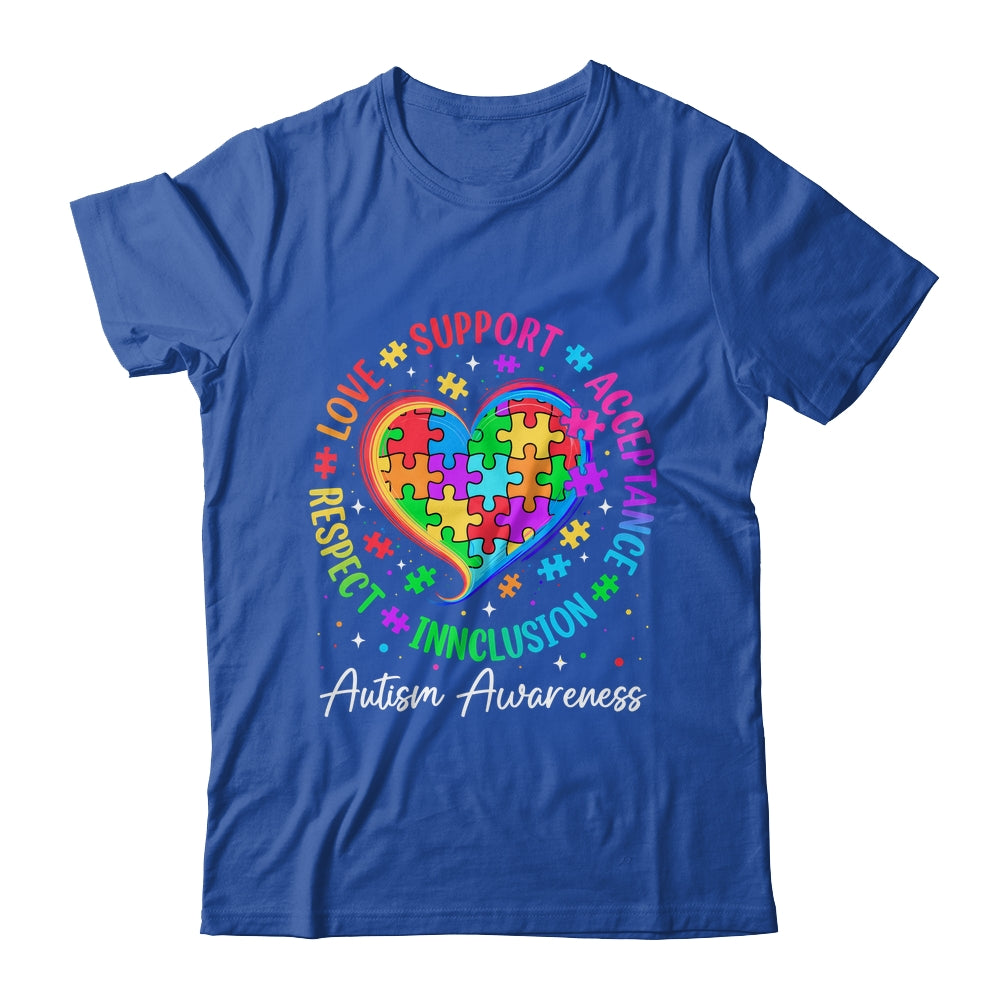 Autism Respect Love Inclusion Acceptance Awareness Support Shirt & Tank Top | teecentury