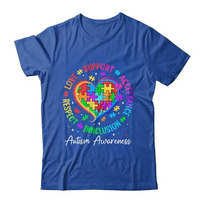 Autism Respect Love Inclusion Acceptance Awareness Support Shirt & Tank Top | teecentury