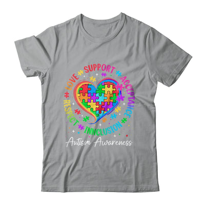 Autism Respect Love Inclusion Acceptance Awareness Support Shirt & Tank Top | teecentury