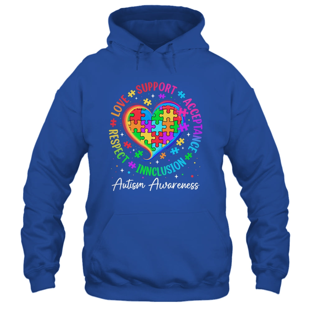 Autism Respect Love Inclusion Acceptance Awareness Support Shirt & Tank Top | teecentury