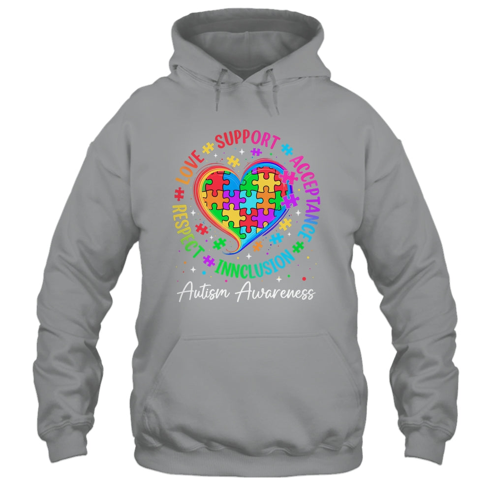Autism Respect Love Inclusion Acceptance Awareness Support Shirt & Tank Top | teecentury