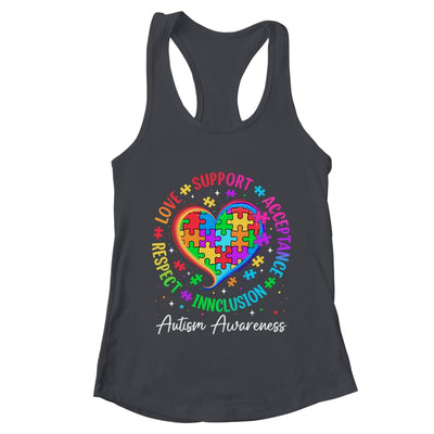 Autism Respect Love Inclusion Acceptance Awareness Support Shirt & Tank Top | teecentury