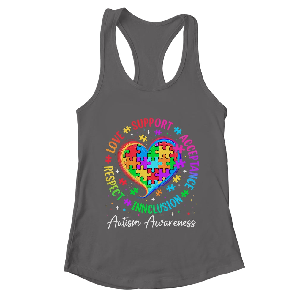 Autism Respect Love Inclusion Acceptance Awareness Support Shirt & Tank Top | teecentury