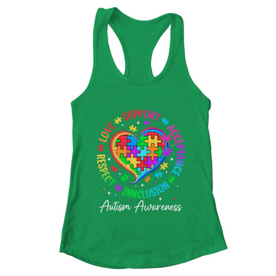 Autism Respect Love Inclusion Acceptance Awareness Support Shirt & Tank Top | teecentury