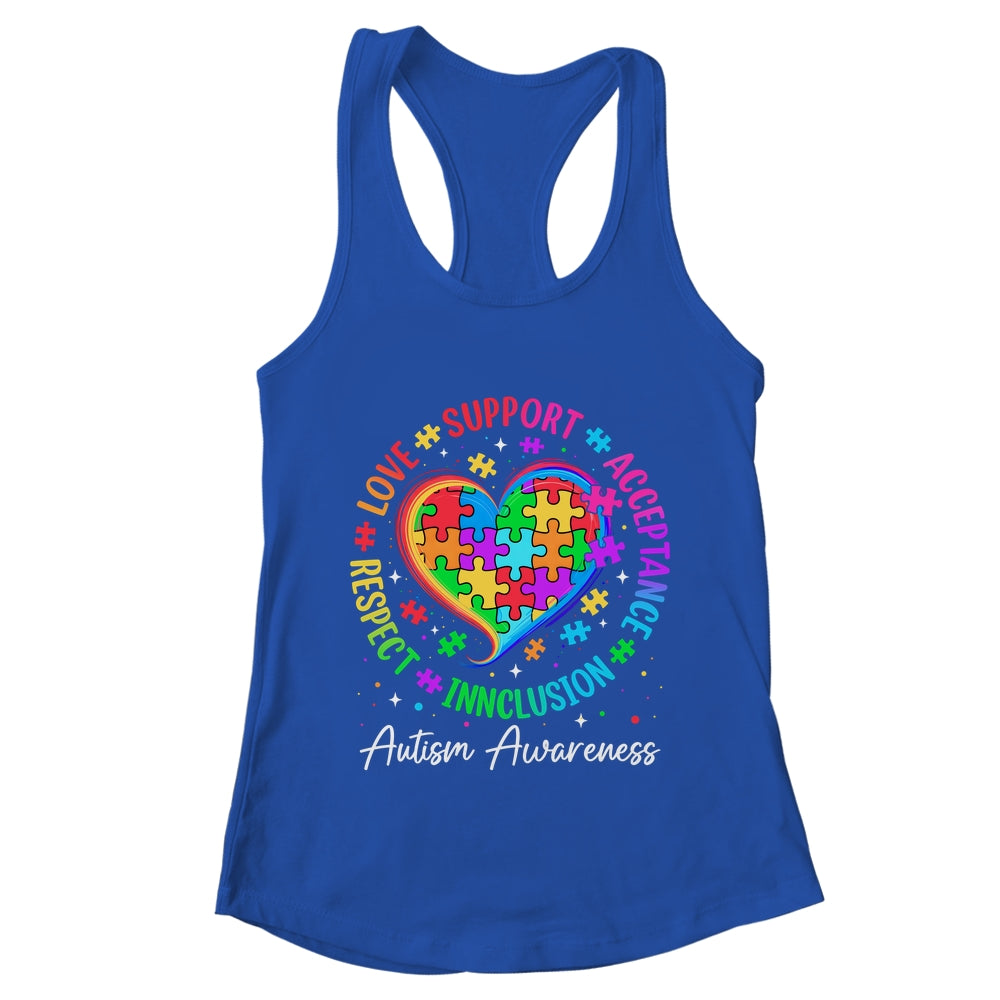 Autism Respect Love Inclusion Acceptance Awareness Support Shirt & Tank Top | teecentury