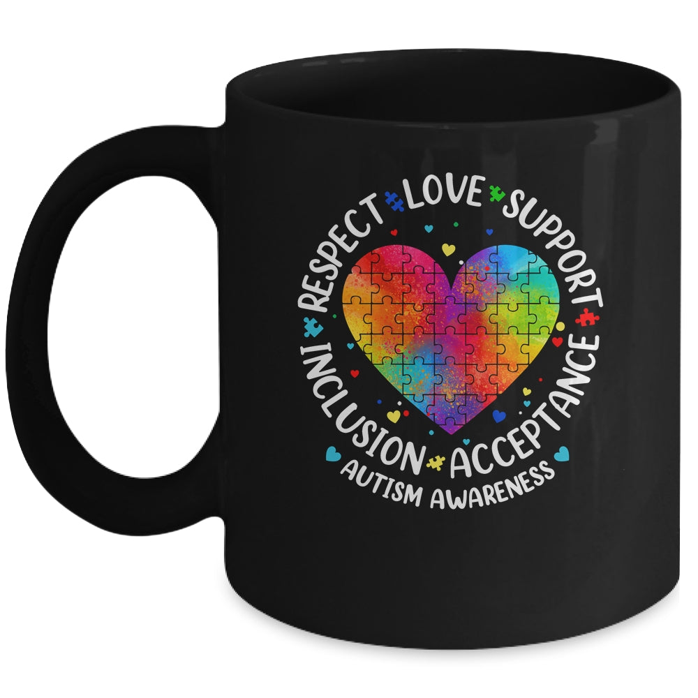 Autism Respect Love Inclusion Acceptance Awareness Women Kid Mug | teecentury