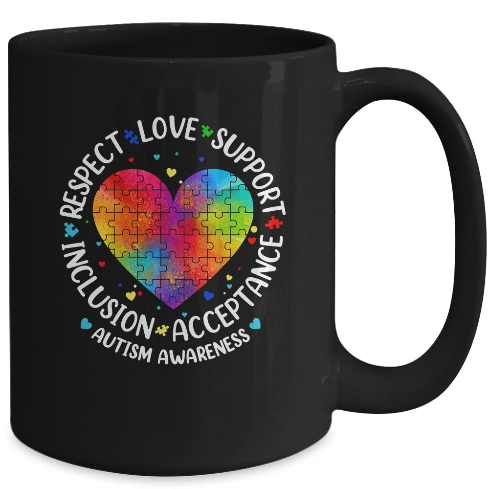 Autism Respect Love Inclusion Acceptance Awareness Women Kid Mug | teecentury