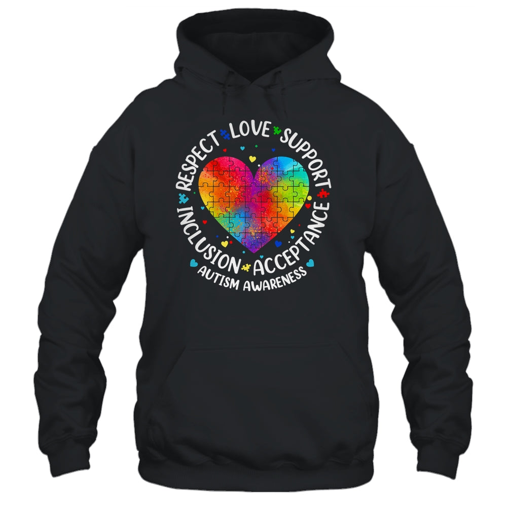 Autism Respect Love Inclusion Acceptance Awareness Women Kid Shirt & Hoodie | teecentury
