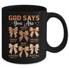Autumn Christian Thanksgiving Coquette Bow God Says You Are Mug | teecentury