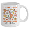 Autumn Leaves And Babies Please Fall Labor & Delivery Nurse Mug | teecentury