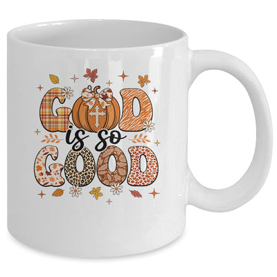 Autumn Pumpkin Christian Thanksgiving Faith God Is So Good Mug | teecentury