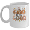 Autumn Pumpkin Christian Thanksgiving Faith God Is So Good Mug | teecentury