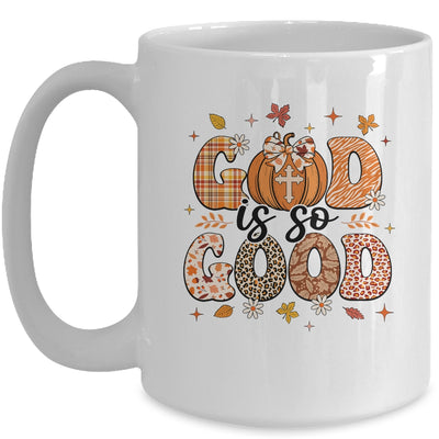 Autumn Pumpkin Christian Thanksgiving Faith God Is So Good Mug | teecentury