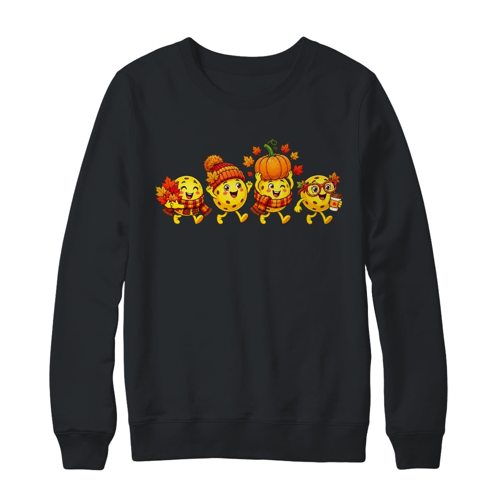 Autumn Pumpkin Pickleball Thanksgiving Fall Sports Women Men Shirt & Sweatshirt | teecentury
