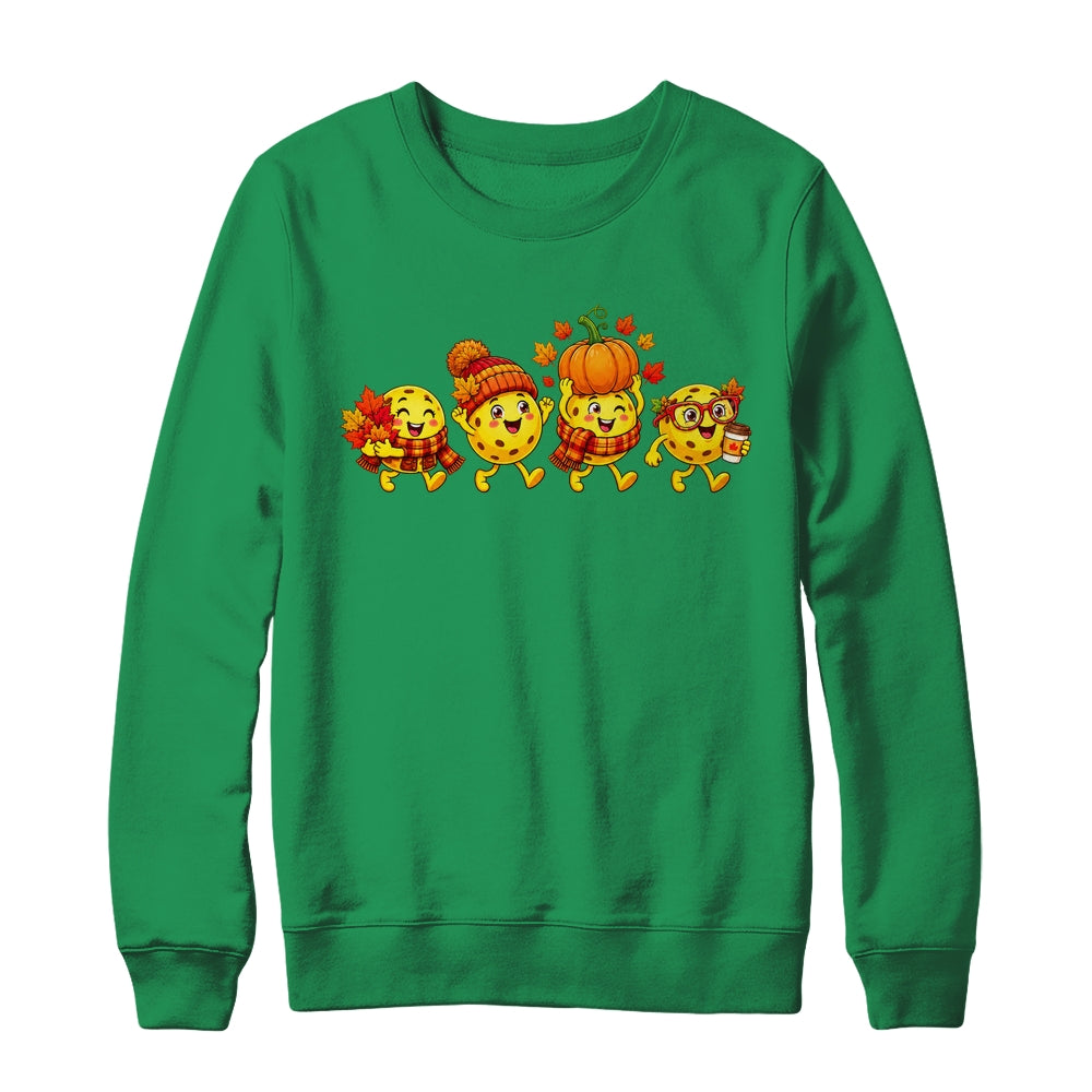 Autumn Pumpkin Pickleball Thanksgiving Fall Sports Women Men Shirt & Sweatshirt | teecentury