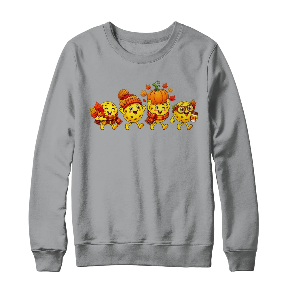 Autumn Pumpkin Pickleball Thanksgiving Fall Sports Women Men Shirt & Sweatshirt | teecentury