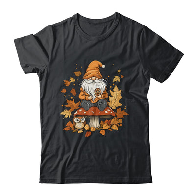 Autumn Season Design Leaves Owls And Cute Fall Gnome Shirt & Sweatshirt | teecentury