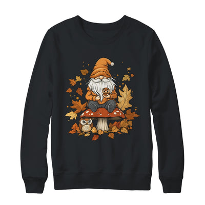 Autumn Season Design Leaves Owls And Cute Fall Gnome Shirt & Sweatshirt | teecentury