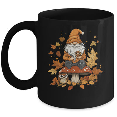 Autumn Season Design Leaves Owls And Cute Fall Gnome Mug | teecentury