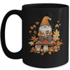 Autumn Season Design Leaves Owls And Cute Fall Gnome Mug | teecentury