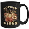 Autumn Vibes For Women Pumpkin Fall Graphic Thanksgiving Mug | teecentury