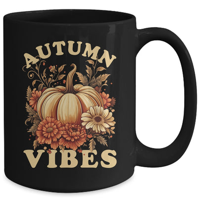 Autumn Vibes For Women Pumpkin Fall Graphic Thanksgiving Mug | teecentury