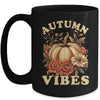 Autumn Vibes For Women Pumpkin Fall Graphic Thanksgiving Mug | teecentury