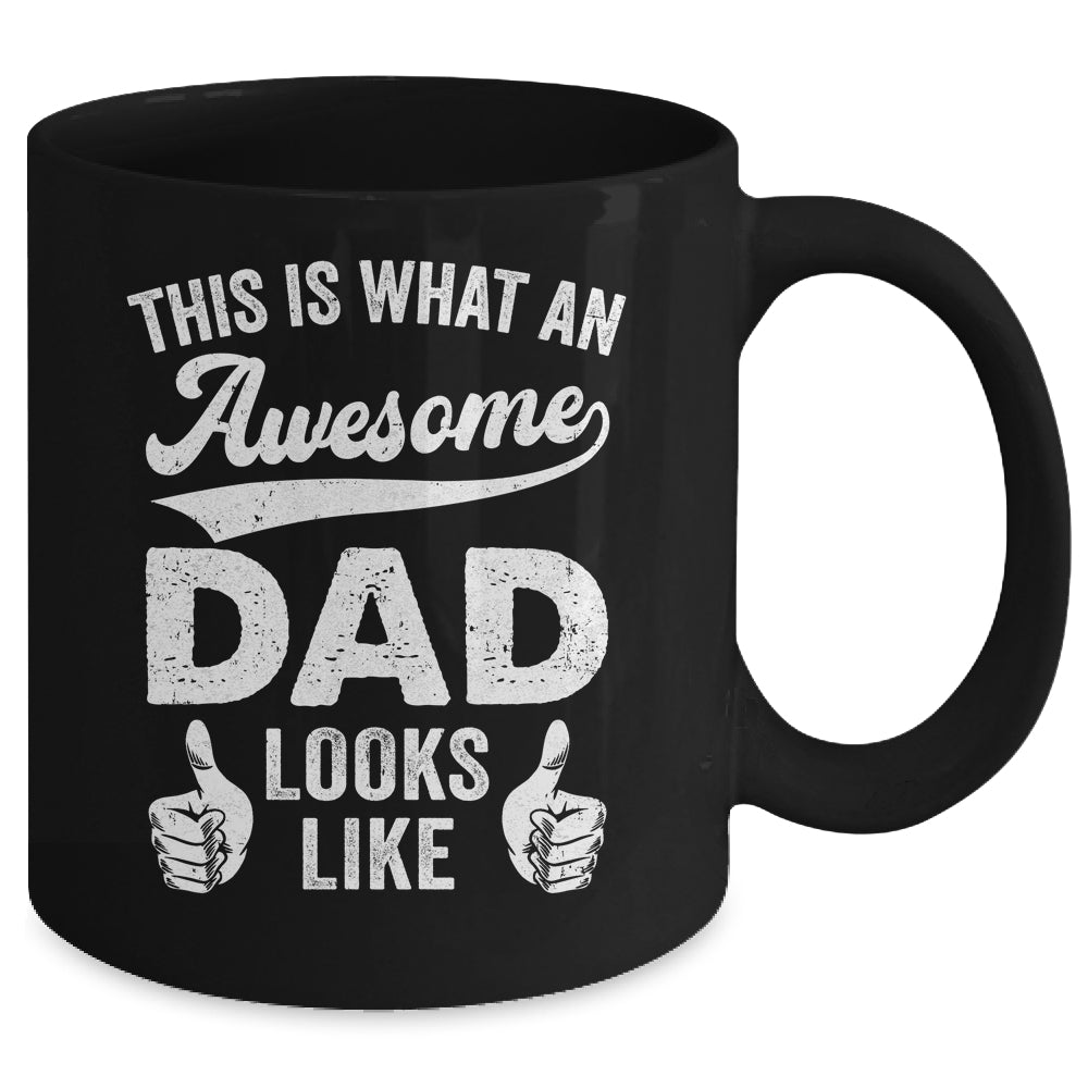 Awesome Father Dad Looks Like Fathers Day Christmas Birthday Mug | teecentury