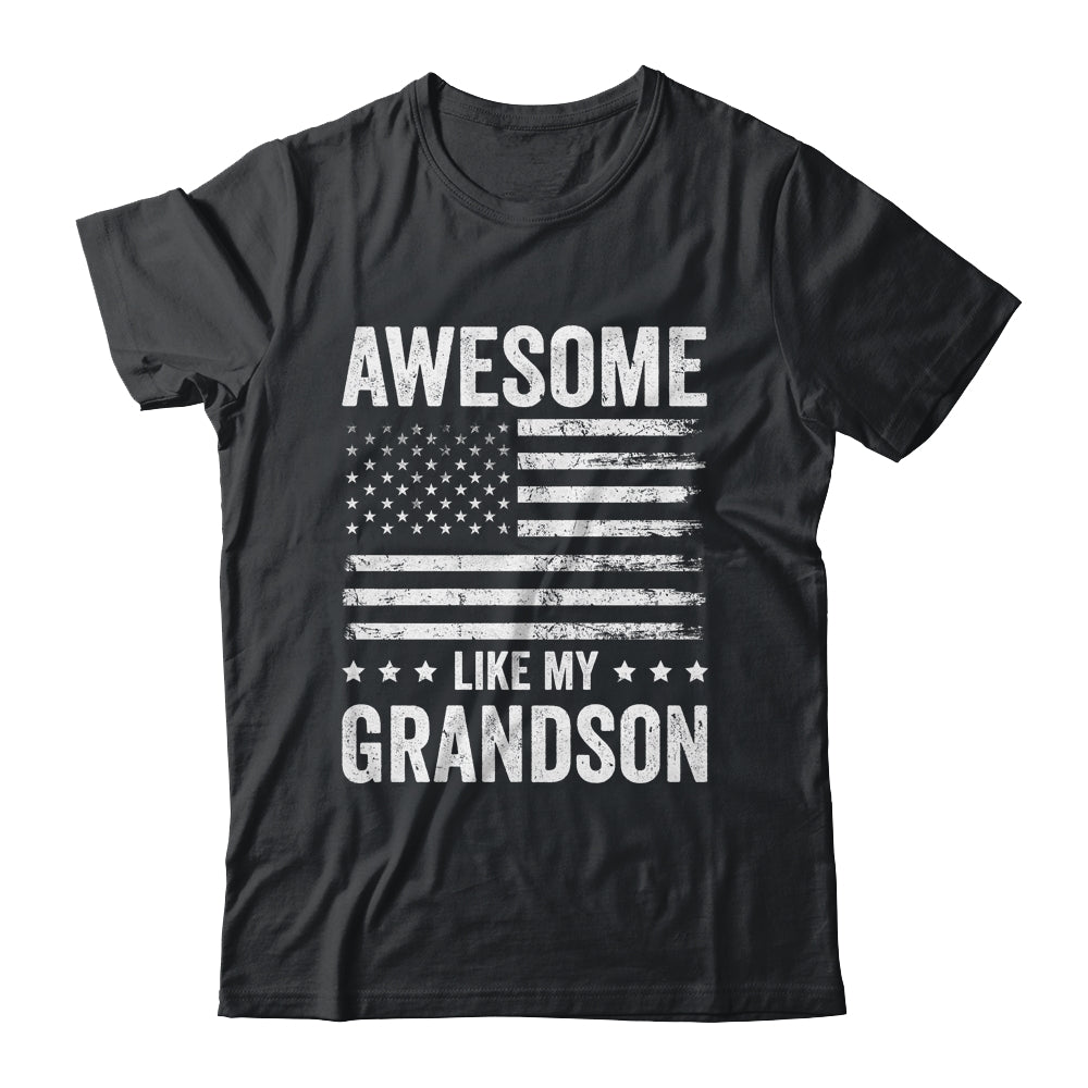 Awesome Like My Grandson Men Funny Fathers Day Grandpa Shirt & Hoodie | teecentury