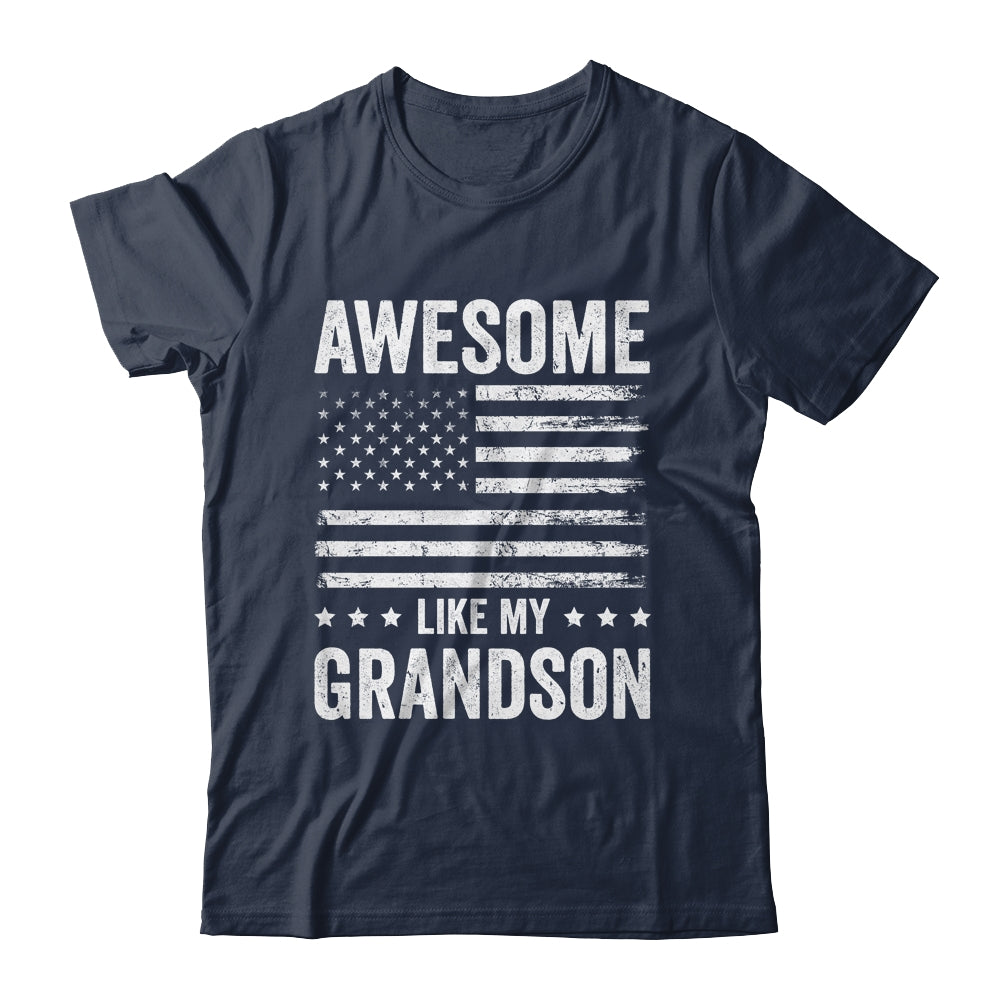 Awesome Like My Grandson Men Funny Fathers Day Grandpa Shirt & Hoodie | teecentury