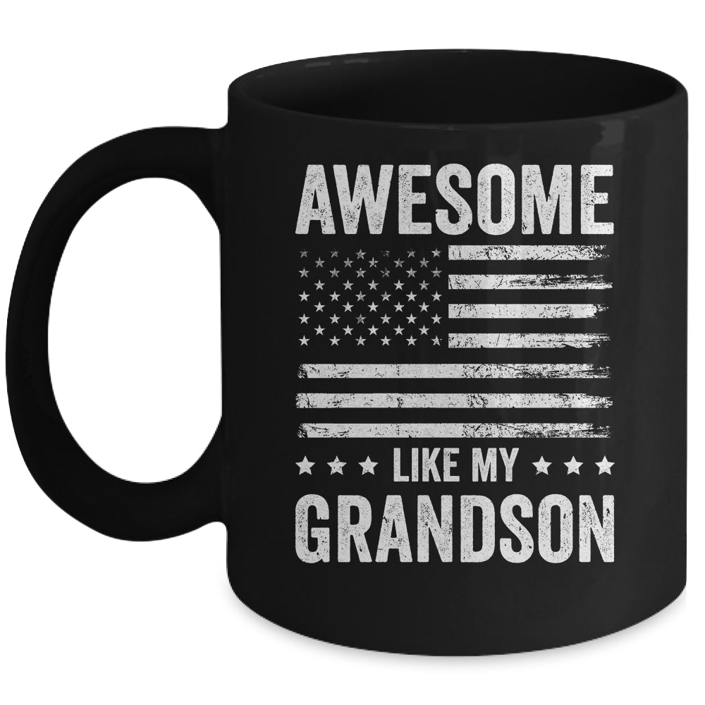 Awesome Like My Grandson Men Funny Fathers Day Grandpa Mug | teecentury