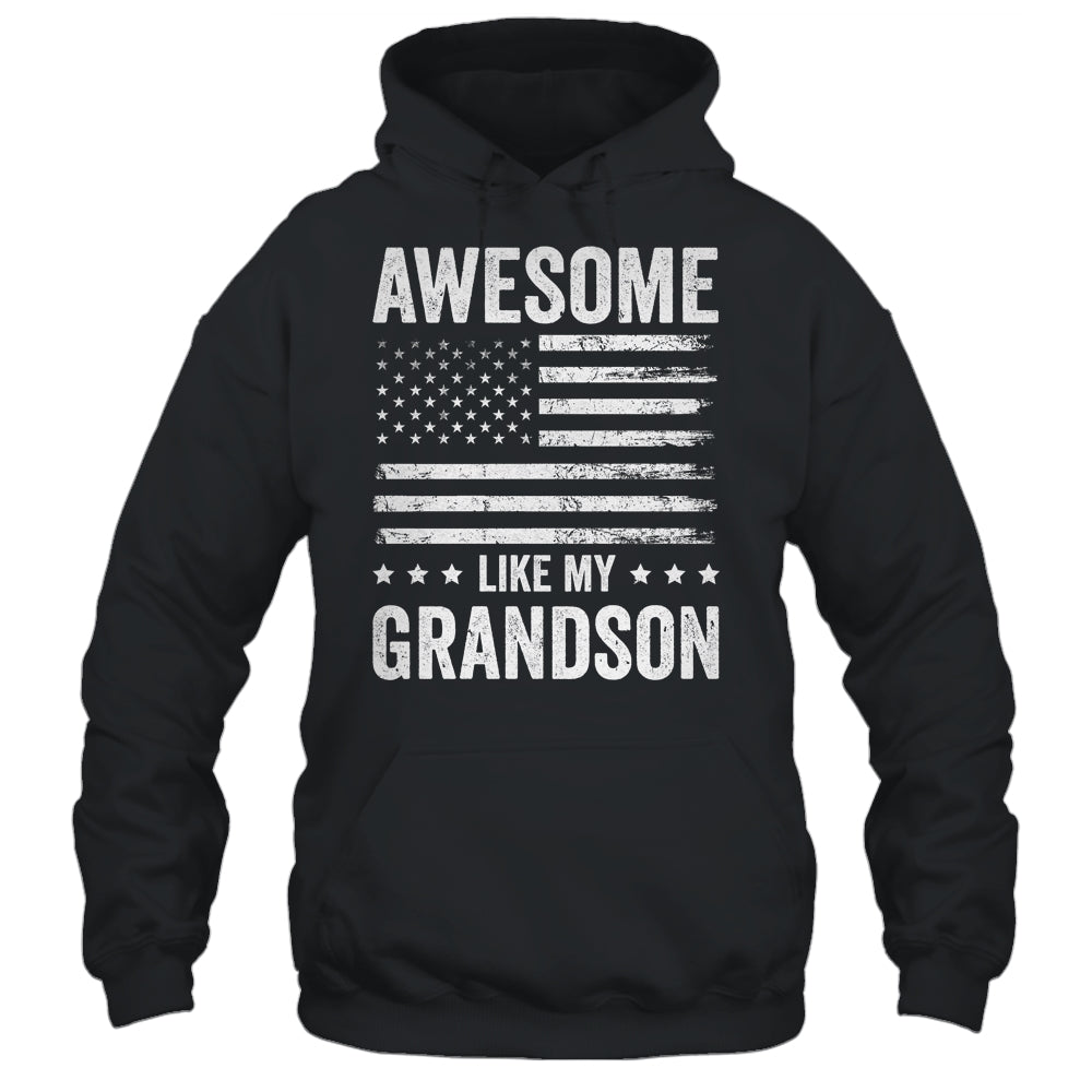 Awesome Like My Grandson Men Funny Fathers Day Grandpa Shirt & Hoodie | teecentury