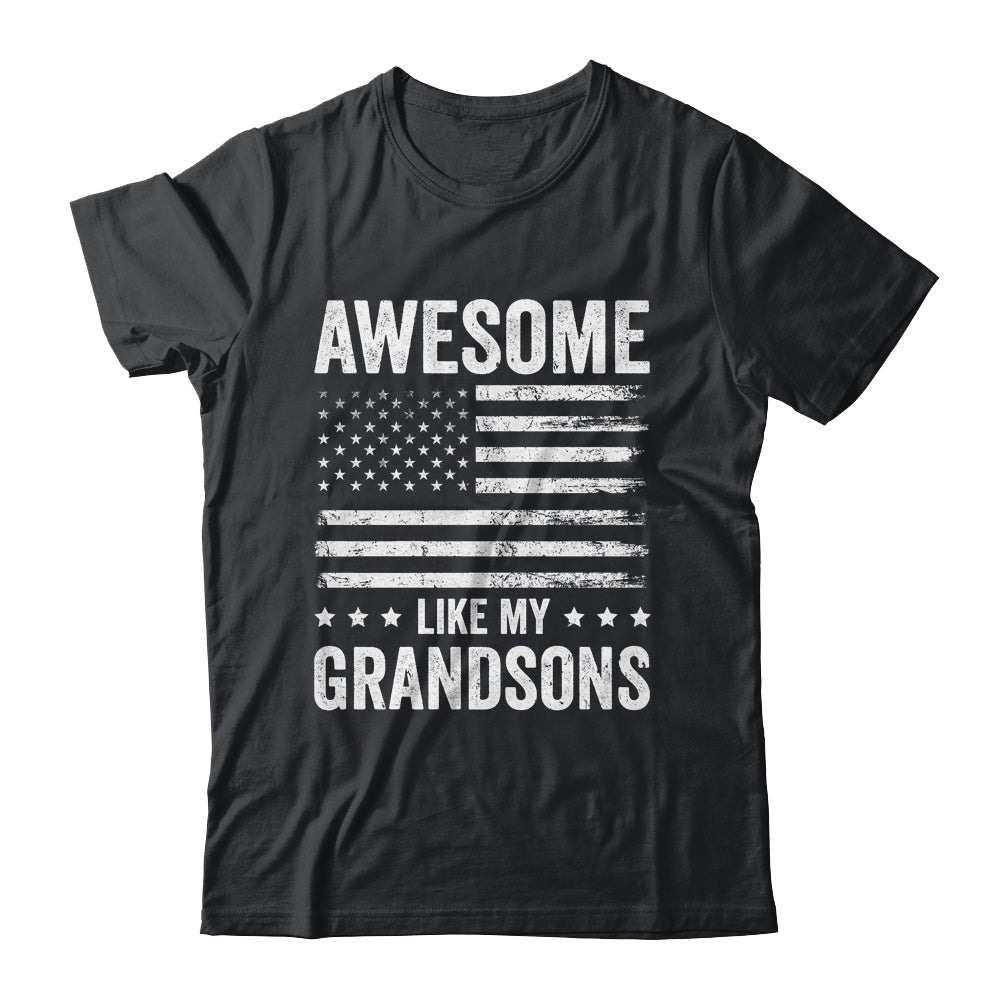 Awesome Like My Grandsons Men Funny Fathers Day Grandpa Shirt & Hoodie | teecentury