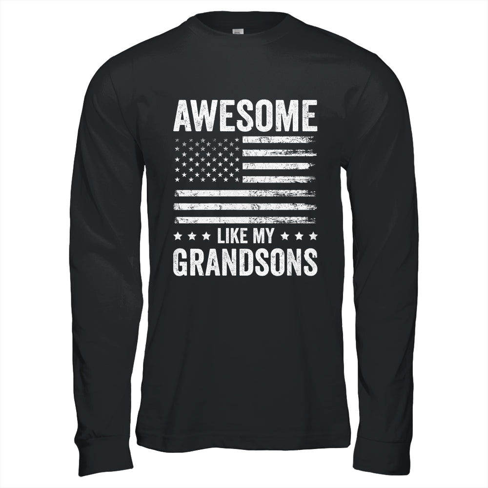 Awesome Like My Grandsons Men Funny Fathers Day Grandpa Shirt & Hoodie | teecentury