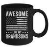 Awesome Like My Grandsons Men Funny Fathers Day Grandpa Mug | teecentury