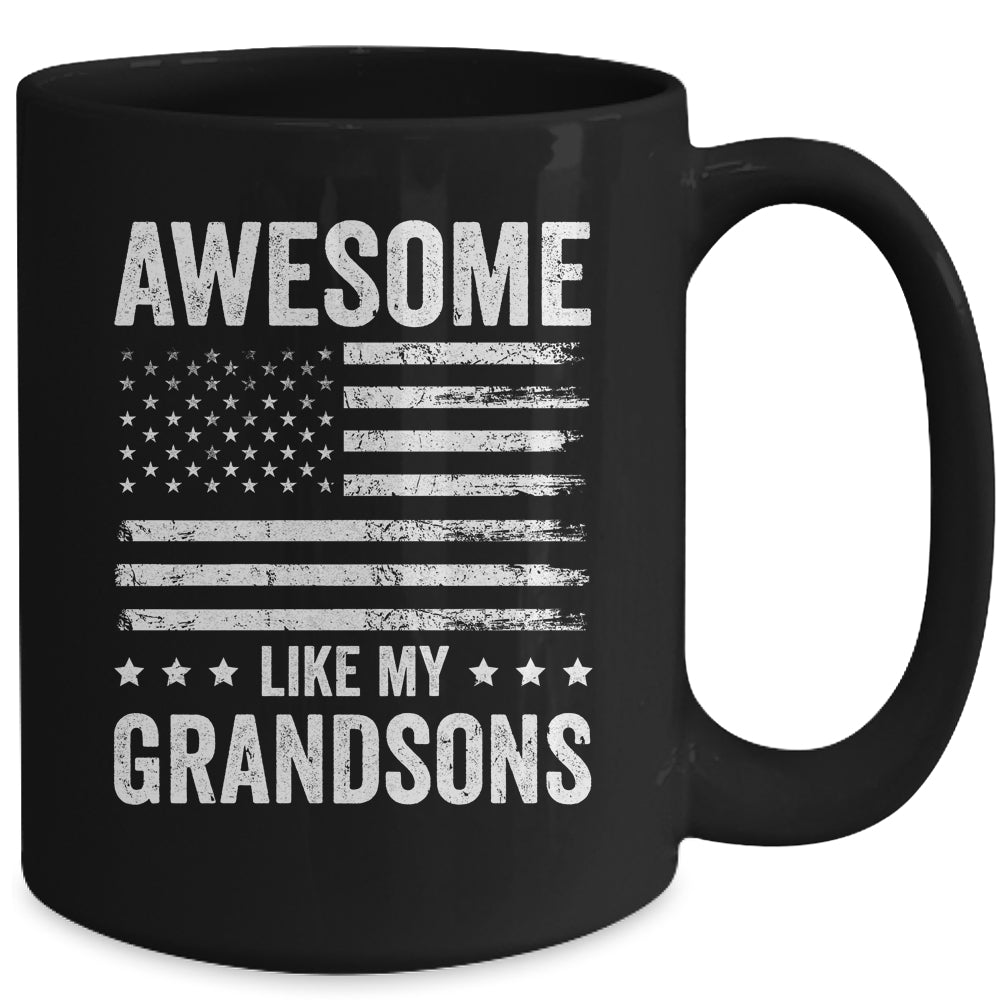 Awesome Like My Grandsons Men Funny Fathers Day Grandpa Mug | teecentury