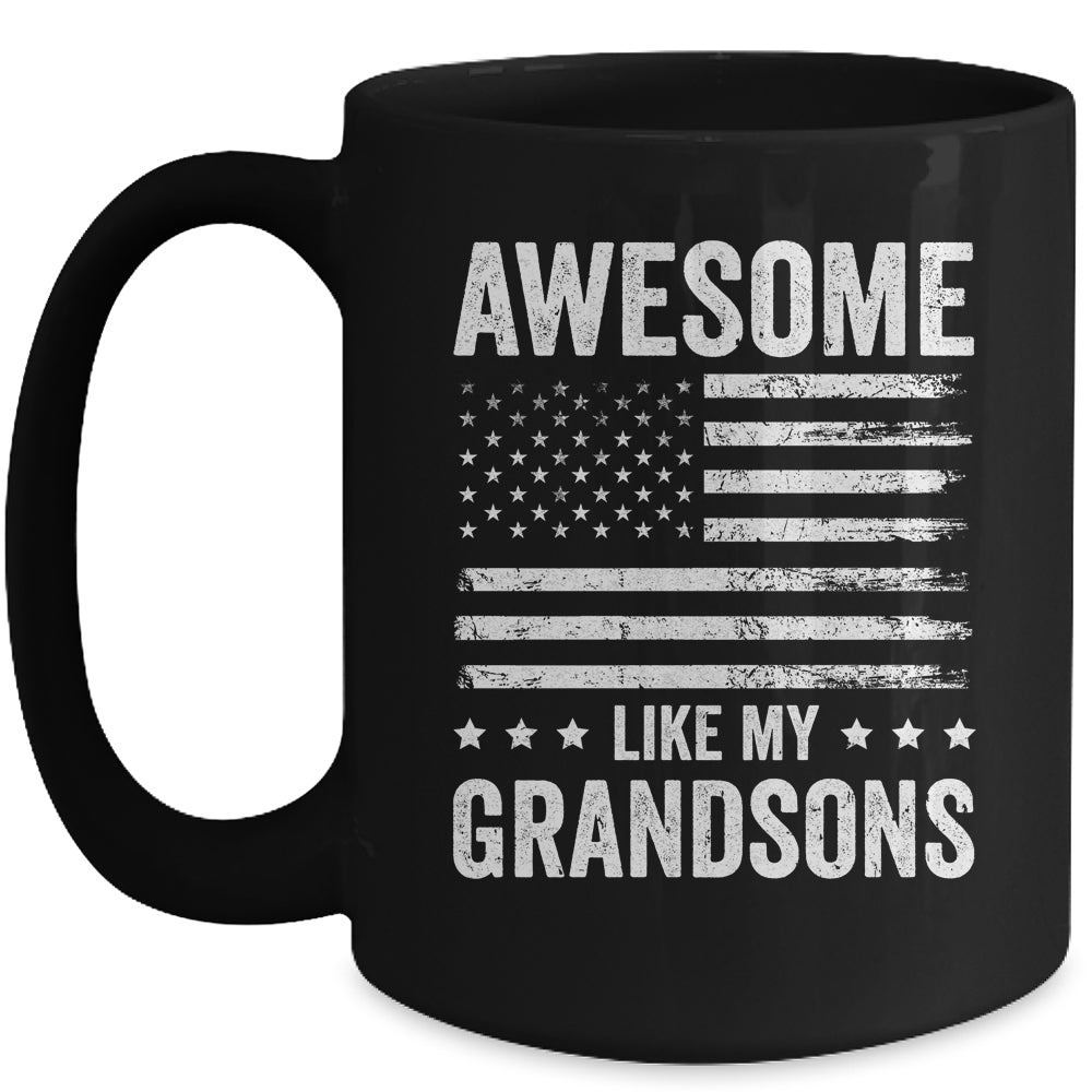 Awesome Like My Grandsons Men Funny Fathers Day Grandpa Mug | teecentury